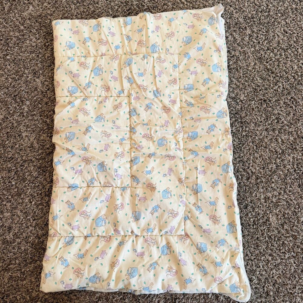 Vintage Quiltex Peter Rabbit Beatrix Potter Baby Zip Up Comforter Bunting